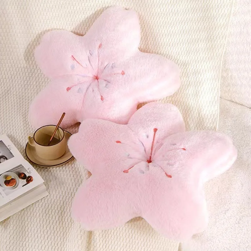 Cherry Blossom Throw Pillow Cute Flower Soft Sofa Cushion Back Support for Couch Office Home Decoration 4