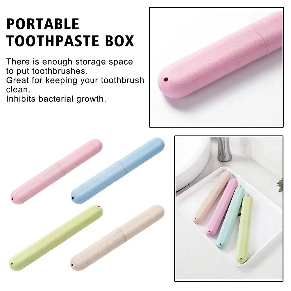 

1pcs Portable Toothpaste Box Bathroom Accessories Travel Storage Dust-proof Bathroom For Camping Toothbrush Tube Cover G8P7