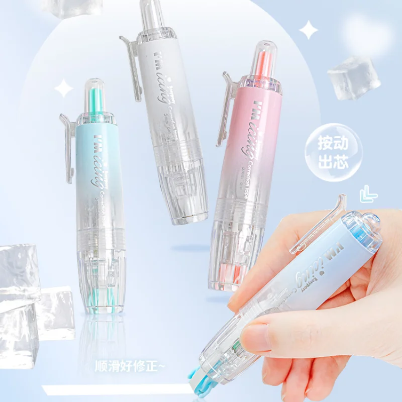 Kawaii Ice Cream Color Correction Tape Study White Out Corrector Adhesive Tape School Office Supplies