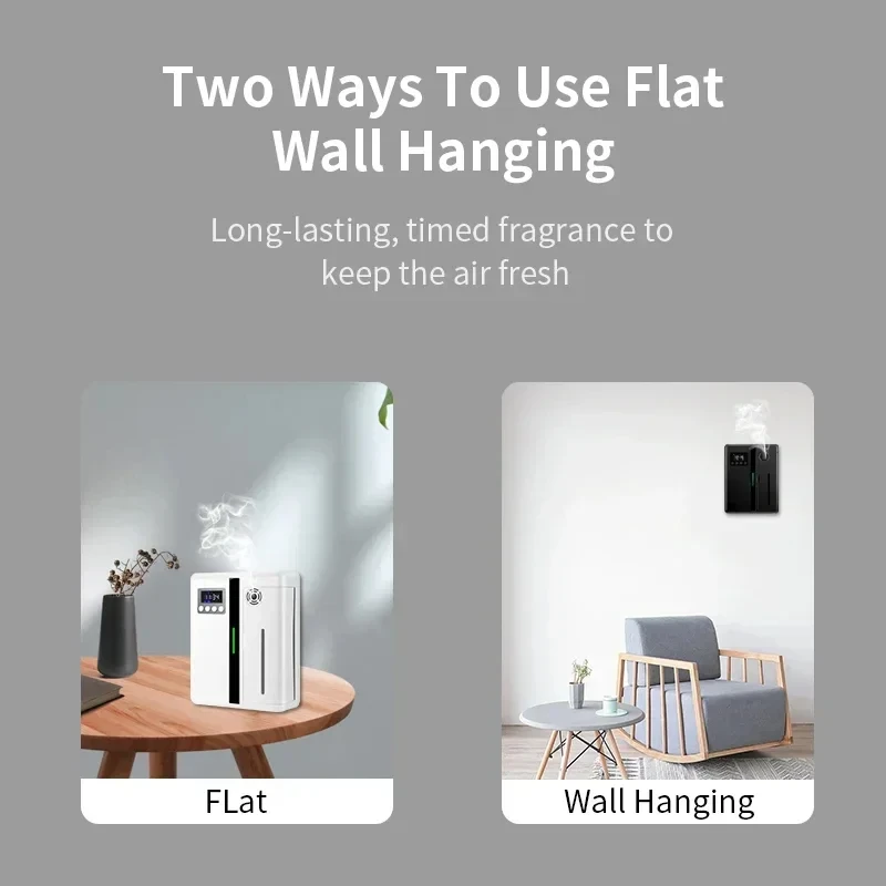 Scent Machine Coverage 300m³ Aroma Diffuser Wall Mounted Hotel Aroma Diffuser With Fan Inside For Large Area Home Fragrance
