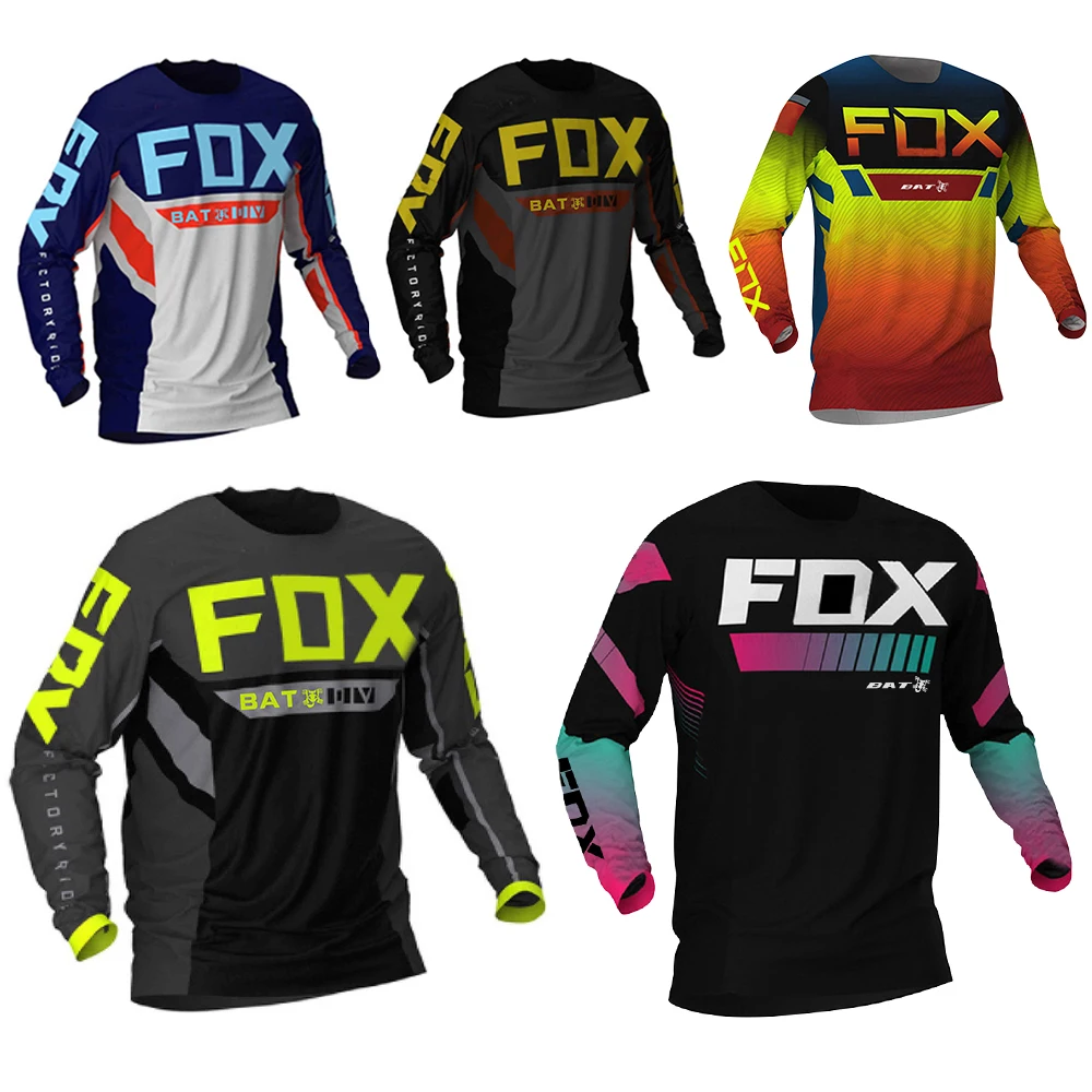 

BAT FOX Downhill Jerseys Mountain Bike Shirts Offroad DH Jersey Camiseta Motocross Sportwear Clothing Maillot Ciclismo Hombre