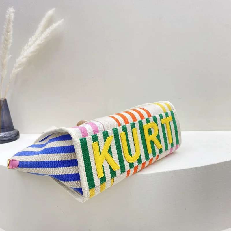 Kurt Geiger Canvas Tote Bag Large Capacity Handbag Luxury Designer Brands Bags Women's Shoulder Bag Fashion Trend Purse 2024 New