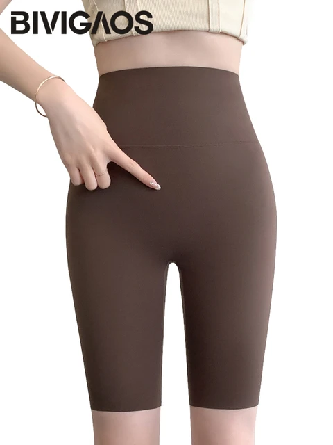 Mallas deportivas de cintura alta para mujer, pantalones de Yoga ajustados  informales, Color sólido, nueve puntos, pantalones de tiburón, Leggings  deportivos para montar