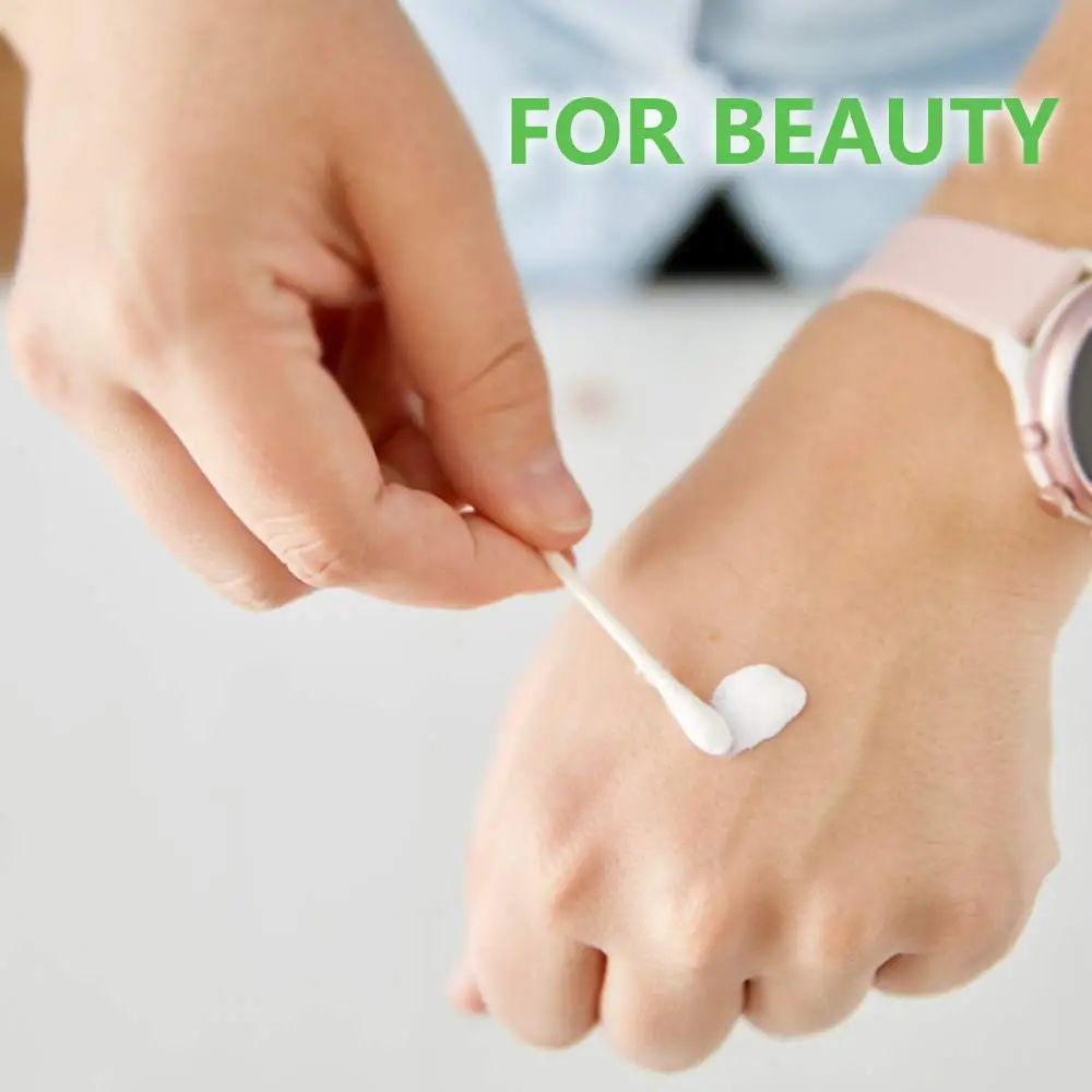 200/500Pcs Double Tipped Cotton Swabs Pointed Tip Ear Swabs with Paper Sticks Cotton Buds Cotton Tipped Applicator 5