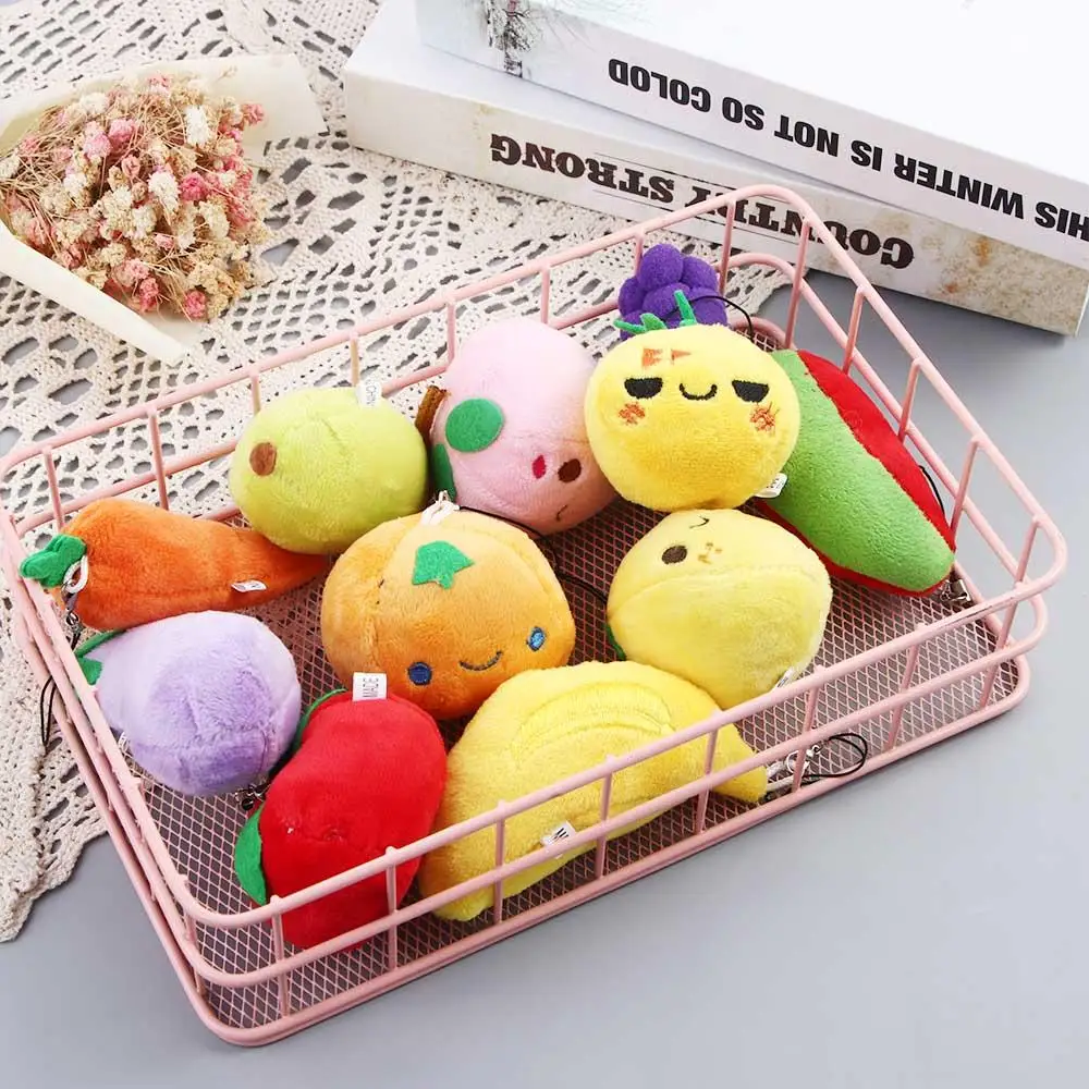 Gift Cute  Pendant Key Holder 6cm Stuffed Key Rings Fruit    Keychain Fruit  Vegetable