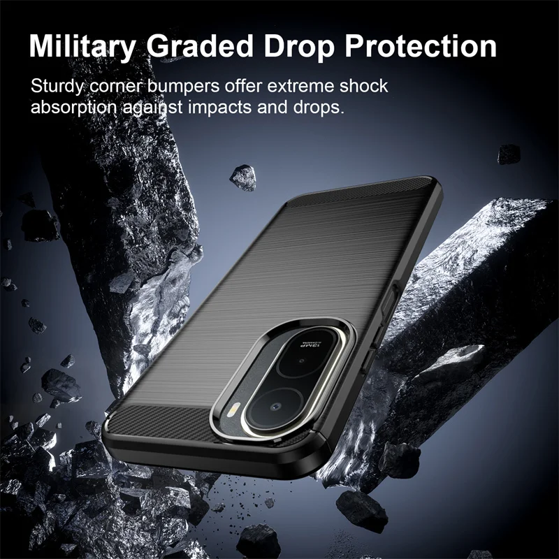 Durable Non-Slip Flexible TPU Shockproof Protective Phone Case