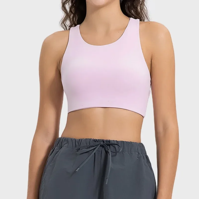 Lemon Back Yoga Top Women High Impact Shockproof Sports Bra Women Gym Push Up Bra Workout Tops Running Gym Vest Tank Top