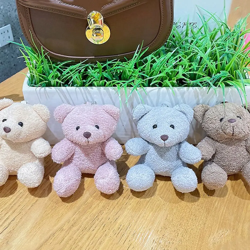 Hanging Decoration Car Keyring Keychain Key Chain Plush Keyring Bear Plush Doll Bear Plush Keychain Sitting Bear Plush Doll