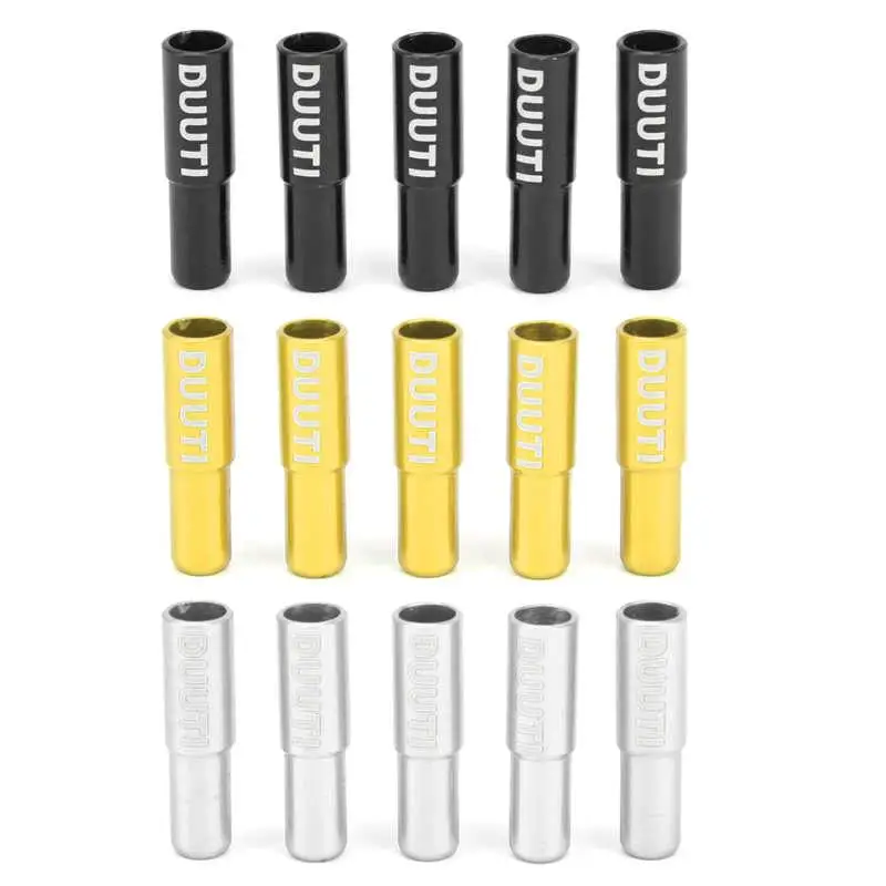 

5pcs Bike Cable End Caps Aluminum Alloy Brake Cable Tips 4mm 5mm Crimps for Road Bike Derailleur Cables