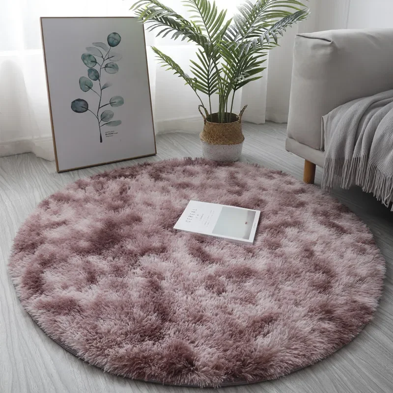 Super Soft Plush Round Rug Mat Fluffy White Carpets For Living Room Home Decor Bedroom Kid Room Decoration Salon Thick Pile Rug