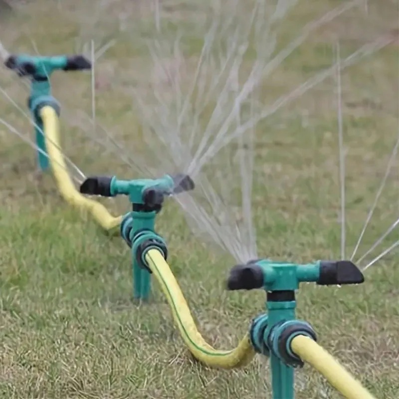 Garden Sprinkler 360° Rotation Irrigation Watering System Agriculture Ground Automatic Tube Adjustable Plug Buried Atomization