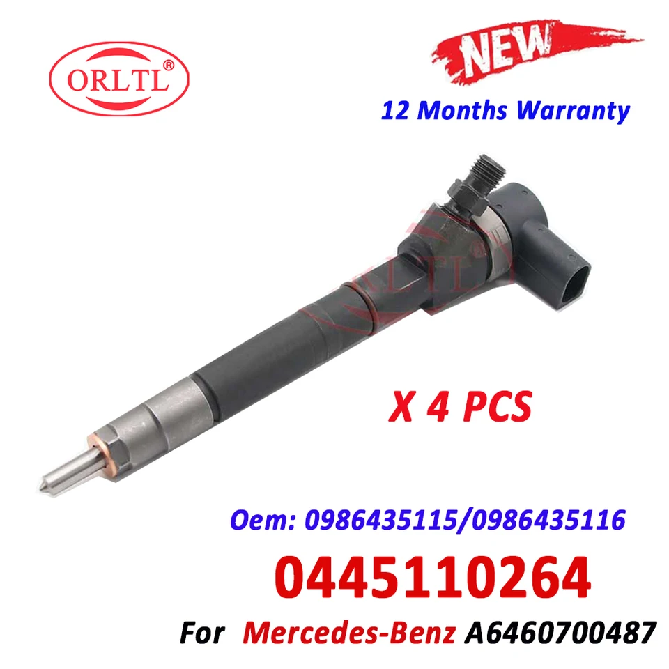 4 PCS NEW 0445110264 Diesel Injector 0445110263 6460700487  