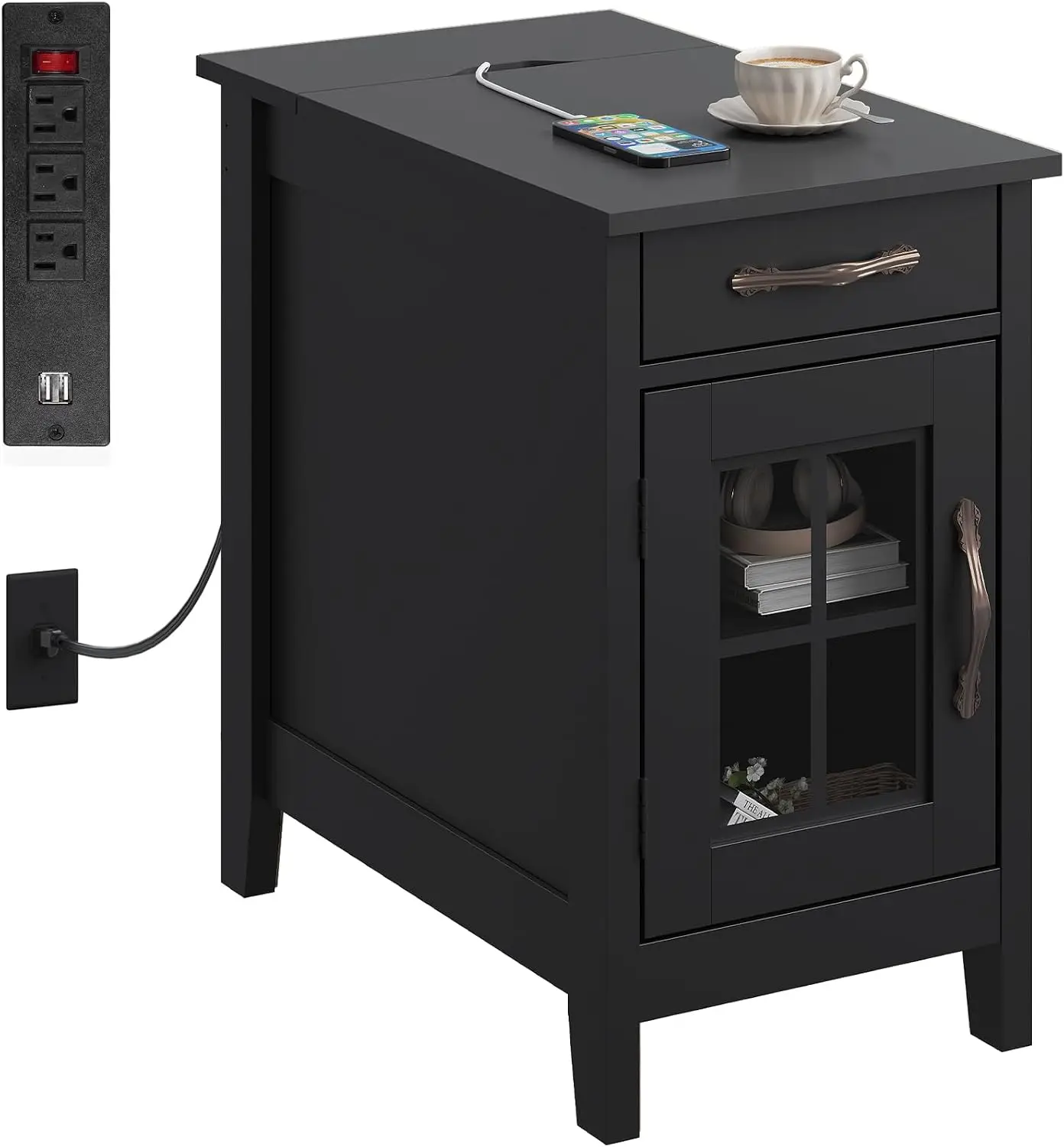 End Table with Charging Station 1