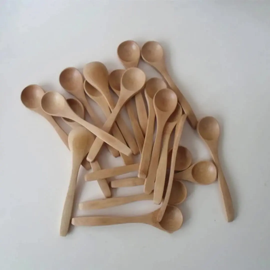 6 Cucchiai Di Legno Naturali - 14x3 Cm, Per Cucina, Caffè, Miele, Ideali Per Casa E Ristorante - Foto 6