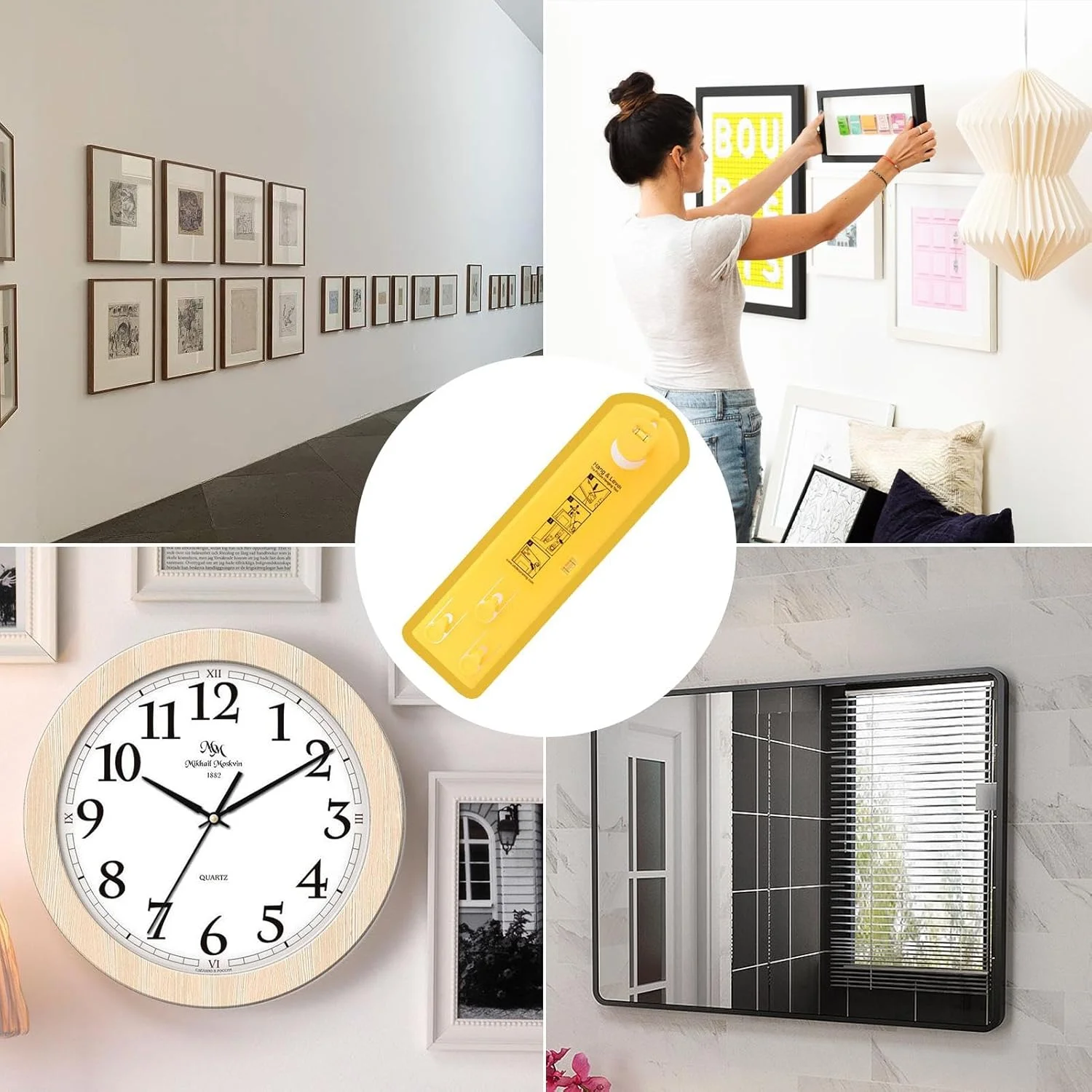 Frame Hanging Tool Photograph Frame Hanging Tool with Level Easy Frame Picture Hanger Wall Hanging Kit for Clocks/Mirrors/Galleries/Artworks/Photos