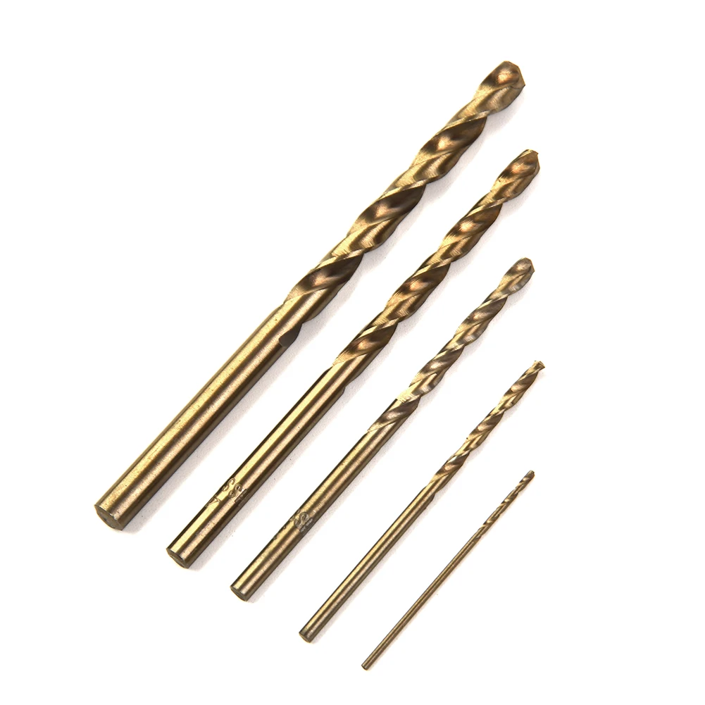 

HSS Set 5pcs Drill Bit Rotary Tool Cobalt Accessories Parts M35 For Metal Steel 1mm-5mm Replacement Convenient