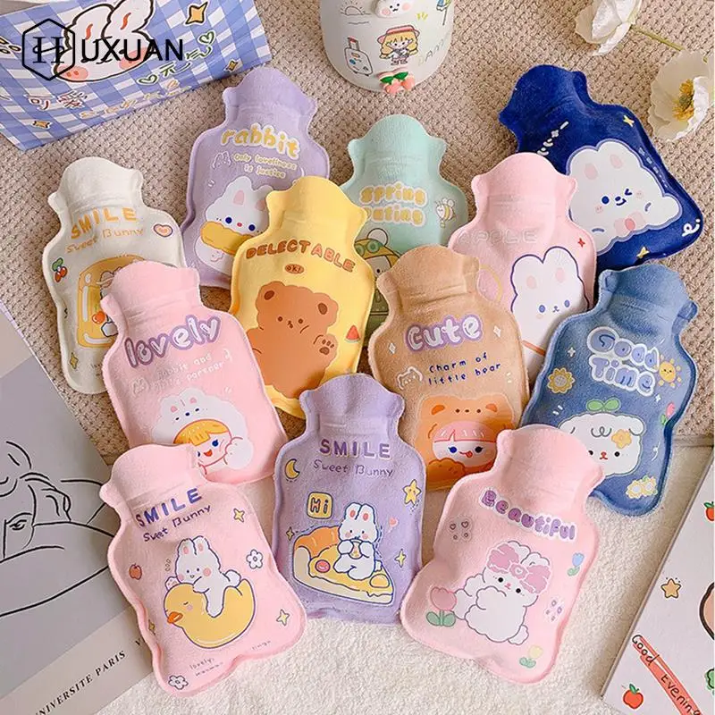 Lovely Cartoon Hand Po Warm Water Bottle Mini Hot Water Bottles Portable Hand Warmer Pocket Hand Feet Hot Water Bags Hand Warmer