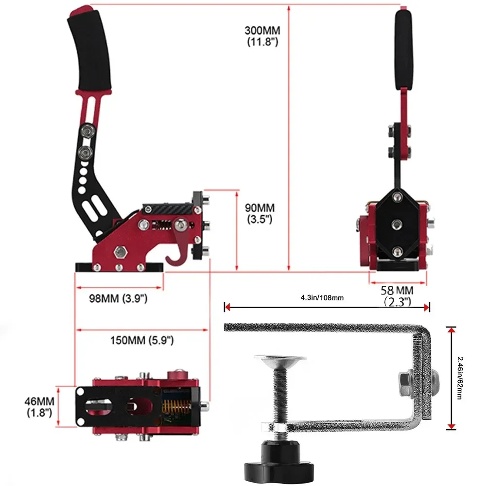Racing Handbrake USB Handbrake SIM For G25/27/29 T300 T500 64Bit PC Racing Games Fanatecosw Dirt Rally Drift Hand Brake El Brakes Lever