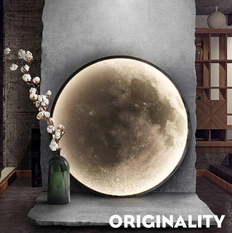 

LED Moon Decoration Wall Lamp Nordic art mural Modern Design Style Bedroom Living Room Sofa Background Interior Night Light