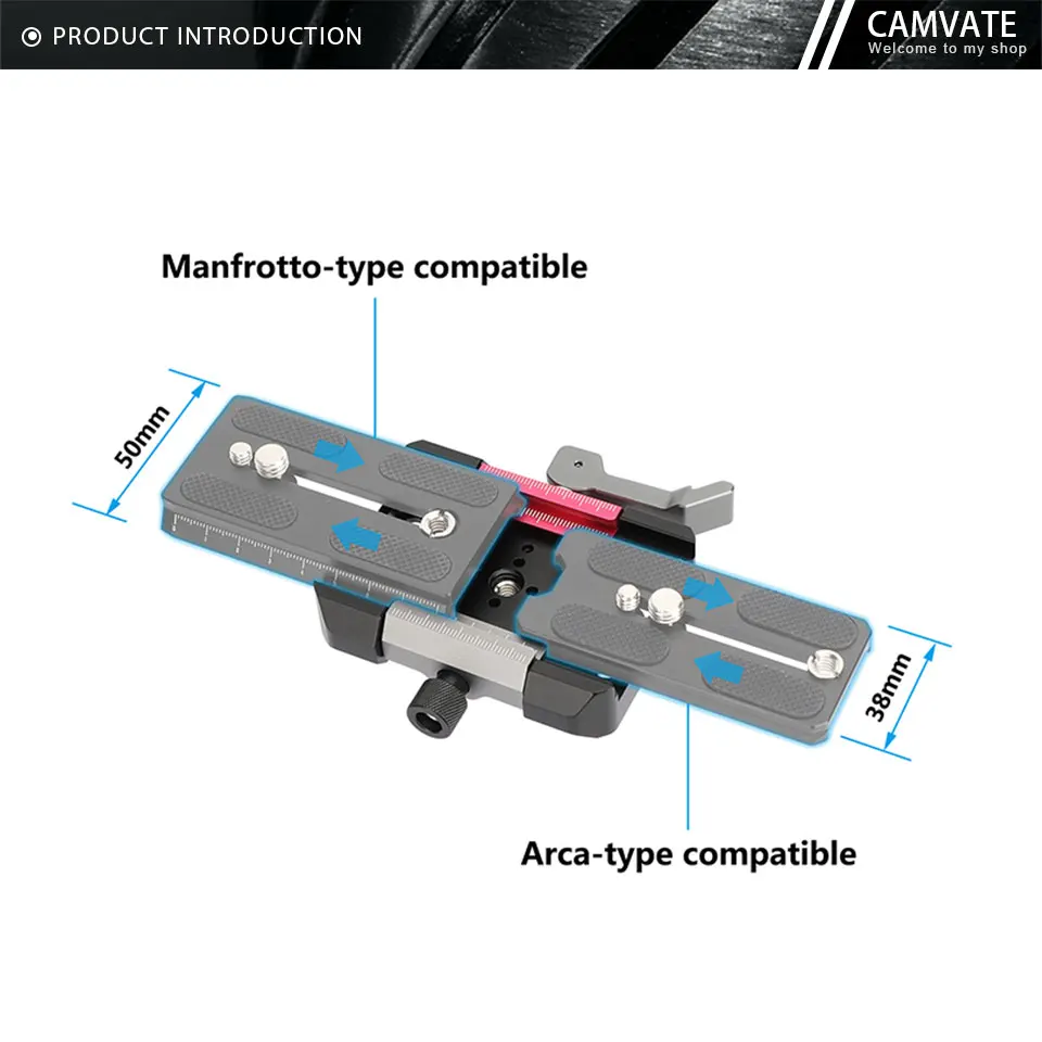 Arca-type Quick Release Clamp Manfrotto Baseplate For DSLR Camera Cage, Gimbal a