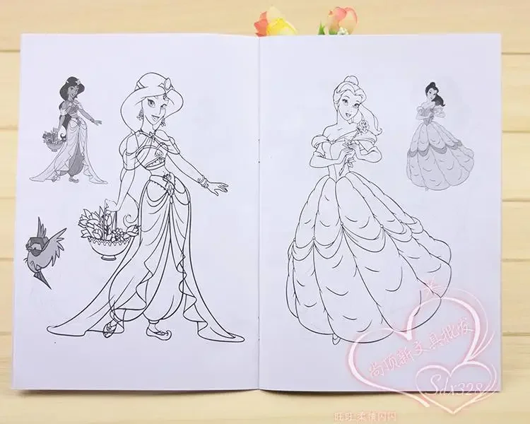 Disney cartoon girls frozen coloring book Mickey Minnie Drawing boys cars picture book Painting Supplies toys, coloring book toys