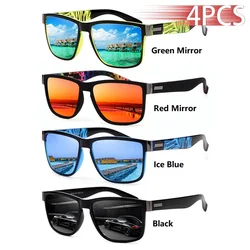 Vintage Pattern Square Sunglasses - Unisex Luxury Designer UV400 Eyewear (Green - Red - Blue - Black)