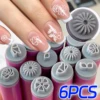 Flower Pattern Nail Art Stamp Pen Nails Template Set Handicraft Nail Art Decoration Flower Nails Graffiti Stamp Pen Dotting Tool 2