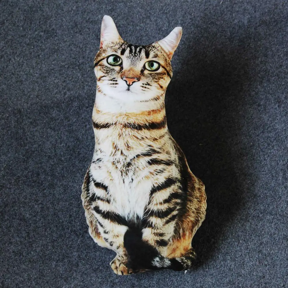 50cm bonito realista 3d gato brinquedos de pelúcia recheado macio animal  boneca simulação sono travesseiro sofá almofada dos desenhos animados  boneca casa decoração presente - AliExpress