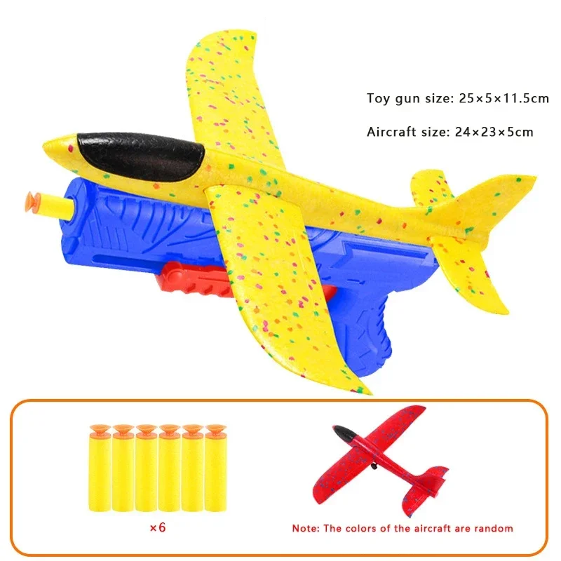 Airplane Launcher Toys Catapult Plane Gun Toy Children Plane Catapult Gun Shooting Game Kids Outdoor Sport Shooting Toys Gift 2