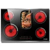 30" 5 Burner Built-in Electric Stove Top Glass Cooktop 8400W Power Safety Lock Timer Indicator Compatible with Various Pots Easy 1
