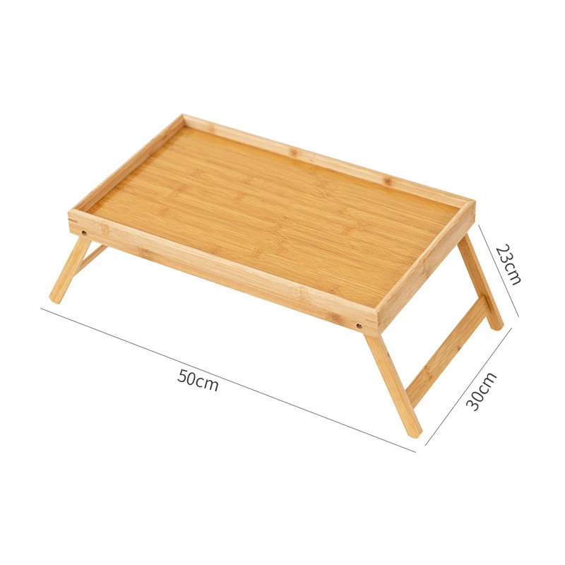 Bed Tray Table Folding Legs Portable Breakfast Tray for Sofa Eating, Drawing, Platters Bamboo Serving Lap Desk Snack