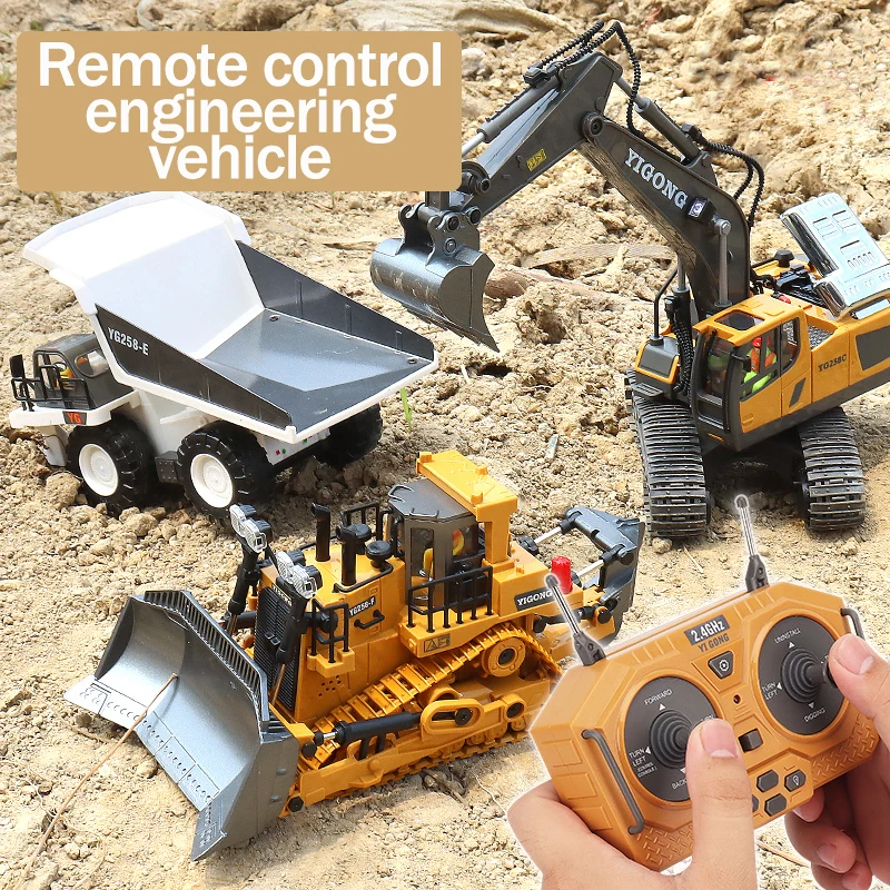 Camion Benne Bulldozer Pelle RC 1B/2B - Jouet Radiocommandé