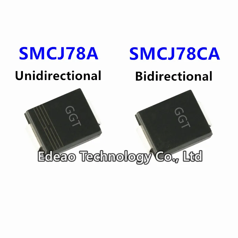 

20 ~ 100 шт./лот TVS Diode SMCJ78A SMCJ78CA маркировка: GGT SMC (DO-214AB)