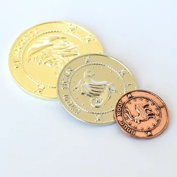 3 pz/set di Harris Gringotts Bank Magic World Gold Galleon Coins Fans Collection Gift monete Commemorative