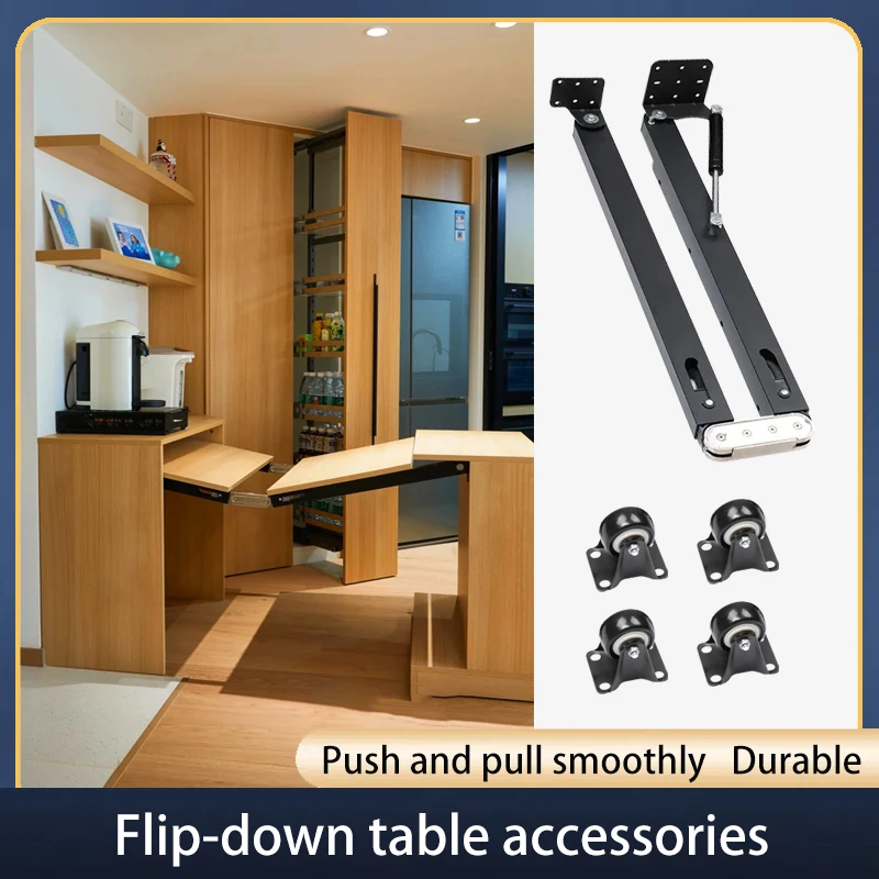 Multifunctional Flip-down Folding Dining Table Hardware Hidden Desktop Folding Connector Flip-down Table Hardware Desk Hinges