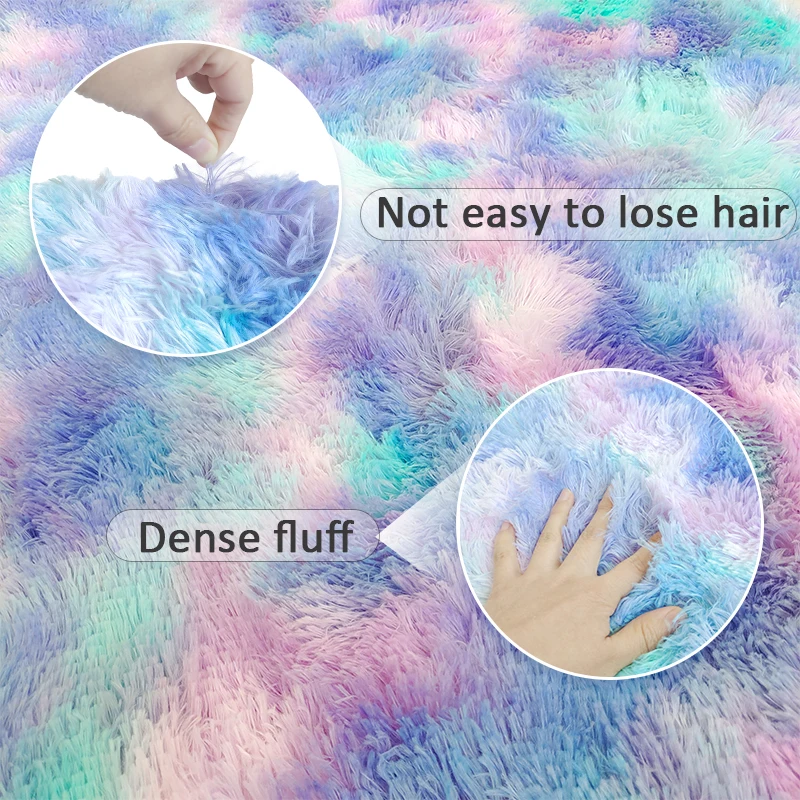 Cute Plush Fluffy Carpet Circle Bedroom Carpet For Kids Room Soft Round Carpet Hairy Girl Bed Rug Shaggy Room Decor Pinterest