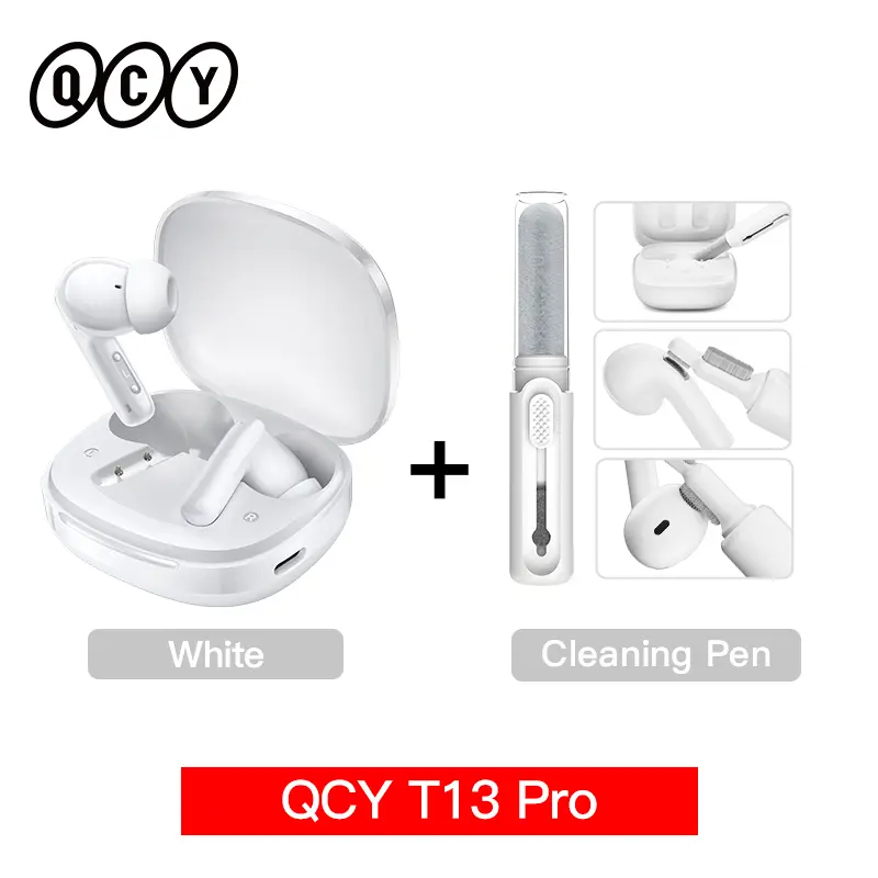 QCY T13 Pro HT23 Adaptive ANC Wireless Earbuds 13mm Drivers Powerful Bass 50dB Hybrid ANC Bluetooth 6.0 Earphones 6 Mics ENC 47H - Image 12