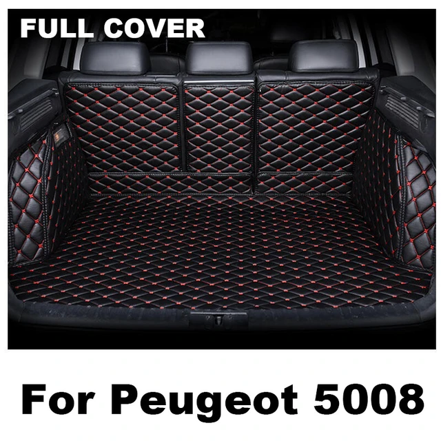 Tapis de coffre de voiture en cuir imperméable, couverture complète,  intérieur personnalisé, détails, accessoires automobiles, pour Peugeot 5008  2017 – 2021 - AliExpress