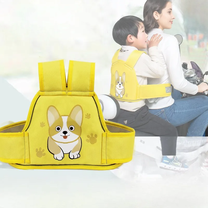 Child Cartoon Motorcycle Safety Harness Electric Bike Safety Belt Strap Seats Belt Electric Vehicle Gift