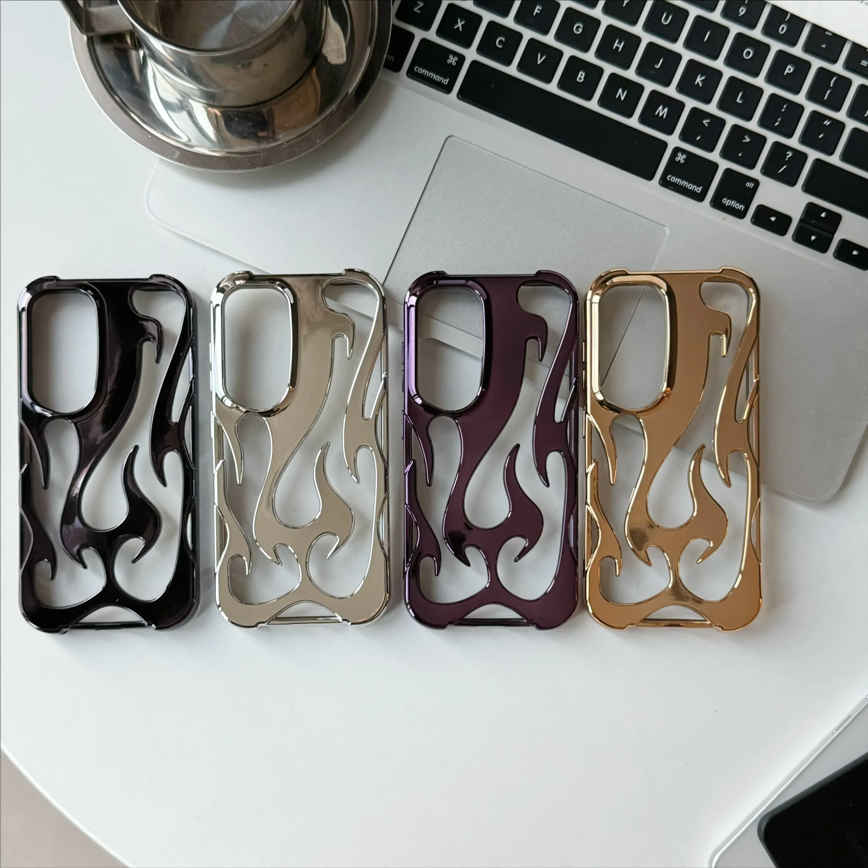 New 3D Flame pattern Case For Samsung Galaxy S25 S24 S23 Ultra Plus A16 A06 A15 A14 Fashion Hollow Slim Shockproof soft Cover 6