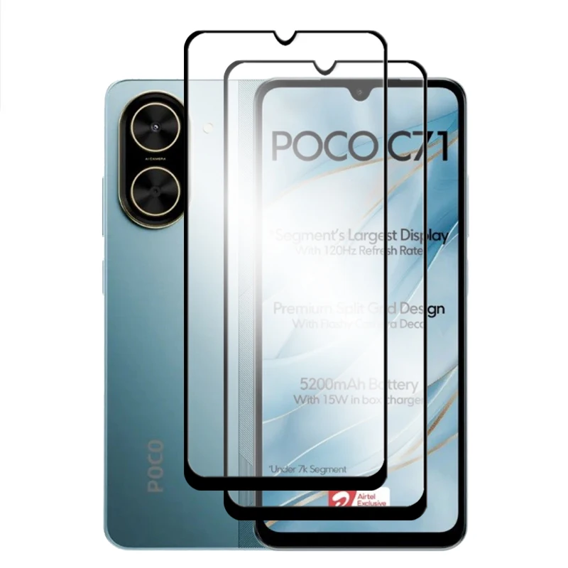 6-in-1 Tempered Glass Screen Protector and Lens Film Set - 2.5D Full Coverage