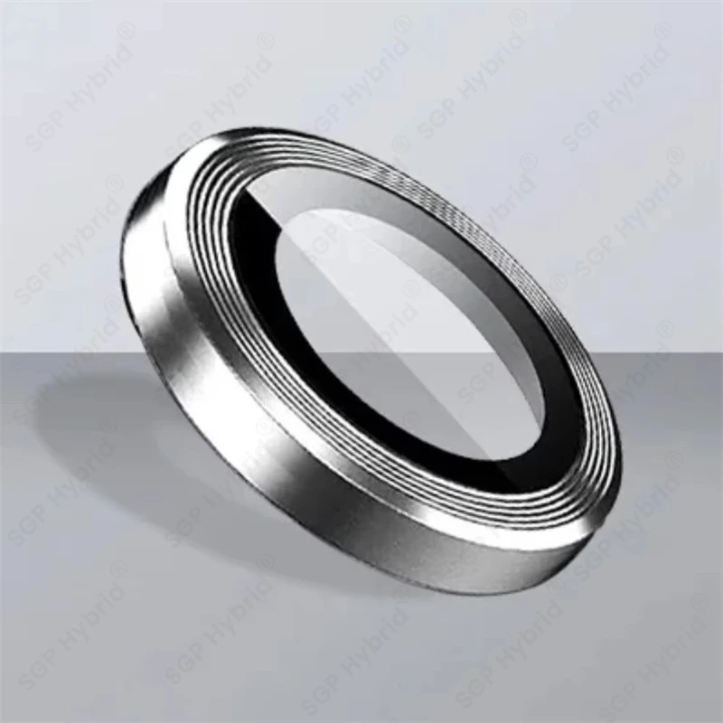 Sleek Metal Ring Camera Protector with Tempered Glass Lens Cap - Premium Case