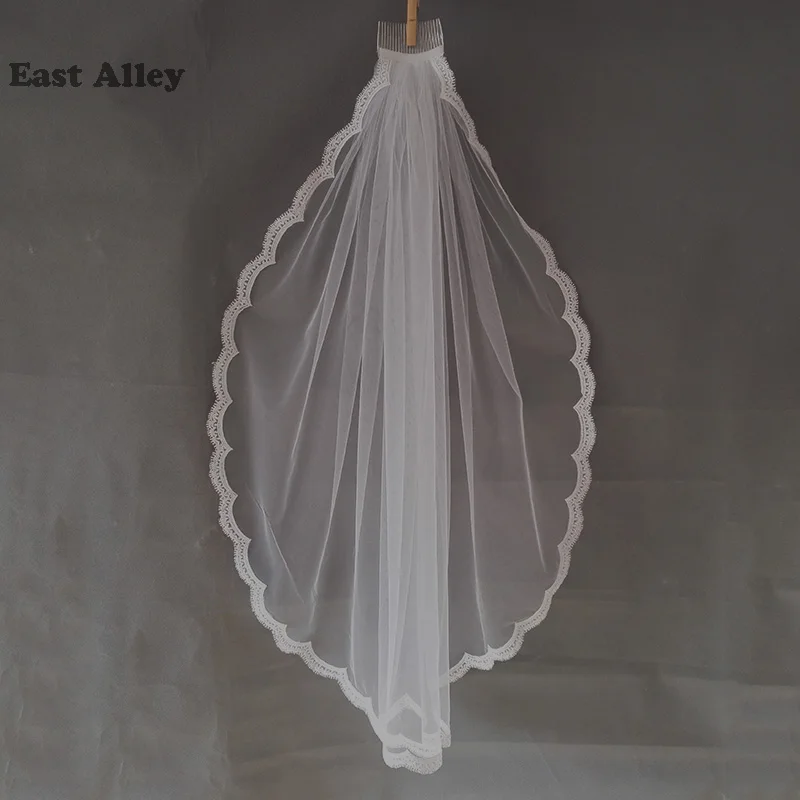 Romantic White Ivory Short Wedding Veils with Comb Fingertip Bridal Veil Veu De Noiva Longo Wedding Decoration Accessories Veil romantic white ivory short wedding veils with comb fingertip bridal veil veu de noiva longo wedding decoration accessories veil