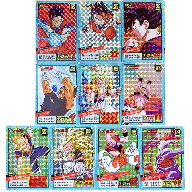 

10pcs/set Dragon Ball Z GT Refraction Process Super Saiyan Heroes Battle Card Ultra Instinct Goku Vegeta Game Collection Cards
