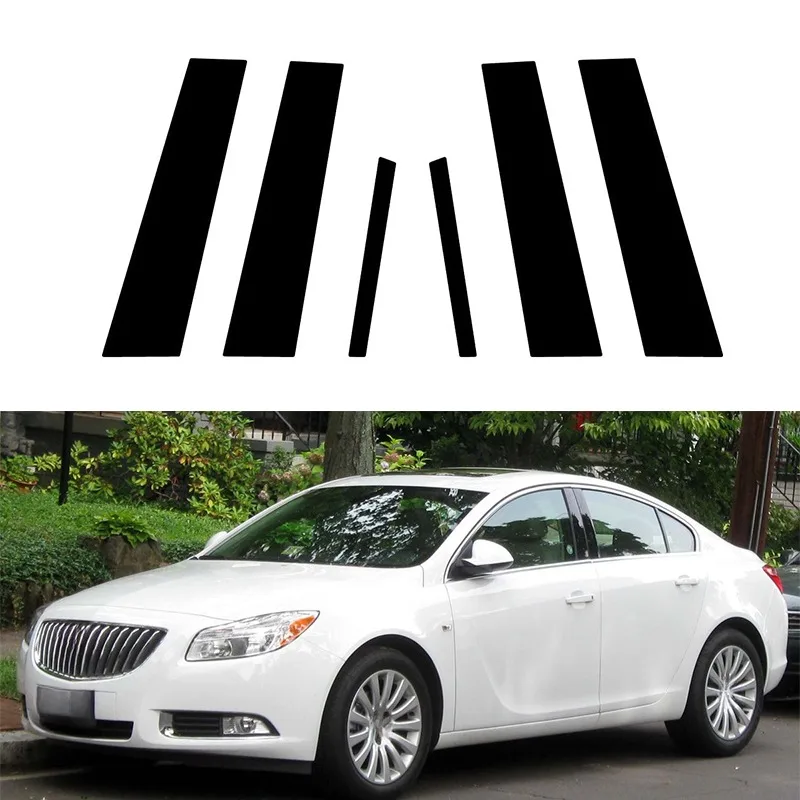 

6 шт., наклейки на дверь, окно, столб, отделка, накладка, наклейки для Buick Regal 2011-2017, для Opel Insignia 2009-2017, автомобильные аксессуары