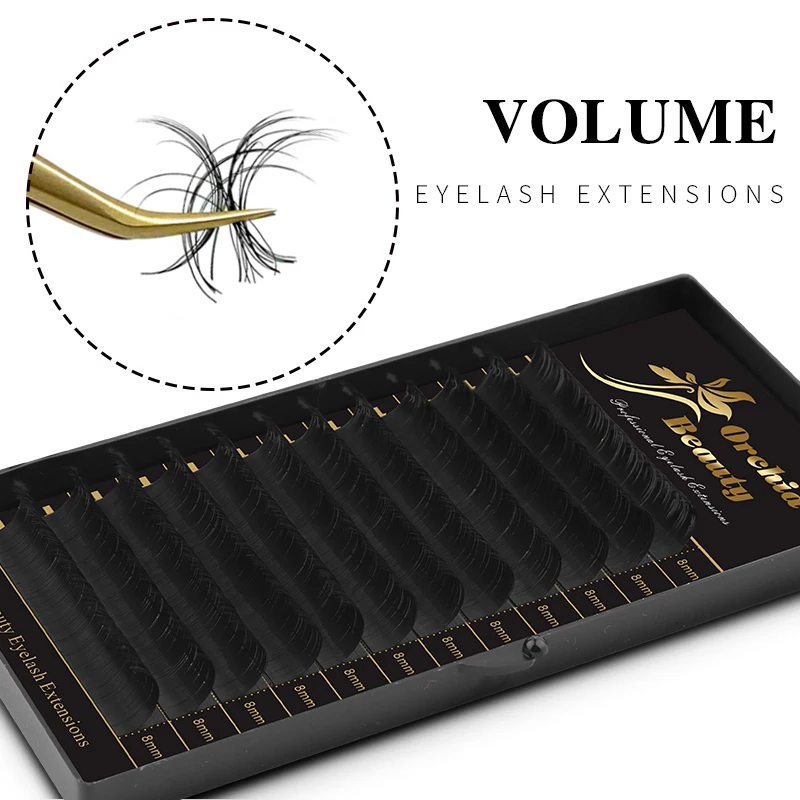 

Orchid Beauty eyelash extension 12Rows 0.05-0.15mm Faux lash individual maquiagem cilios for professionals soft natural