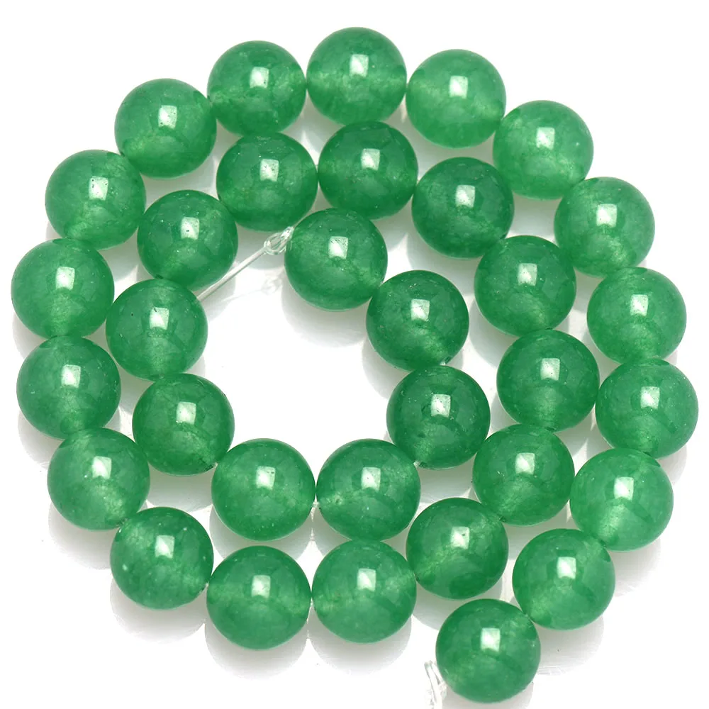 4/6/8/10 /12mm 자연 녹색 Aventurine 스톤 비즈 파워 치유 스톤 느슨한 구슬 팔찌 목걸이 쥬얼리 DIY 만들기