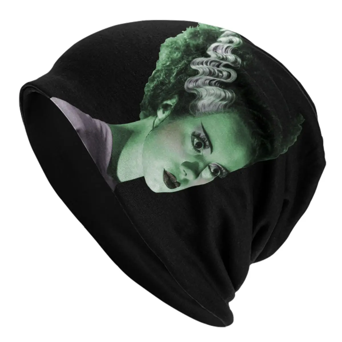 

The Bride Lives Skullies Beanies Caps Unisex Winter Warm Knit Hat Adult Bride of Frankenstein Horror Film Bonnet Hats Ski Cap