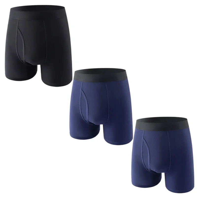 3 قطعة سراويل بوكسر رجالية مقاس كبير ملابس داخلية قطنية متوسطة الطول لـ 95-220 كجم سراويل الملاكمين مقاس كبير 8XL سراويل مريحة