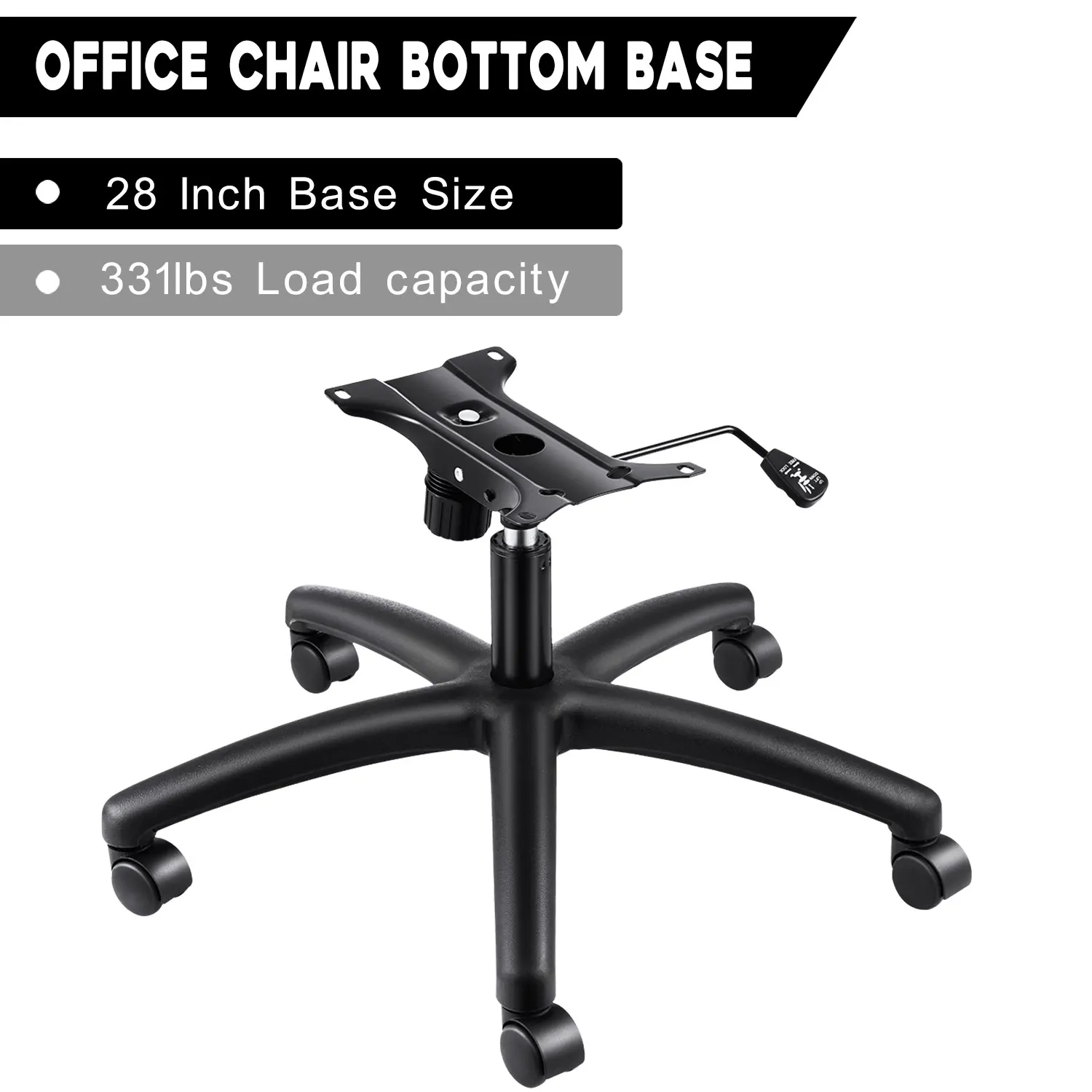 Swivel Office Chair Base Gaming Chair Replacement W/Rollers Computer Executive Chairs Game's Chair Armchair Accessories 28